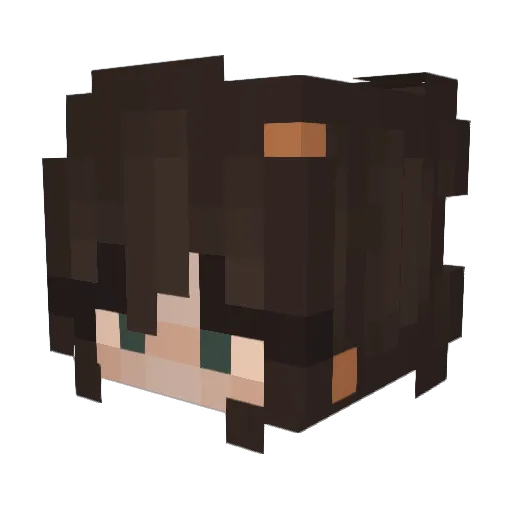 Partur_ Minecraft avatar head, 3D render