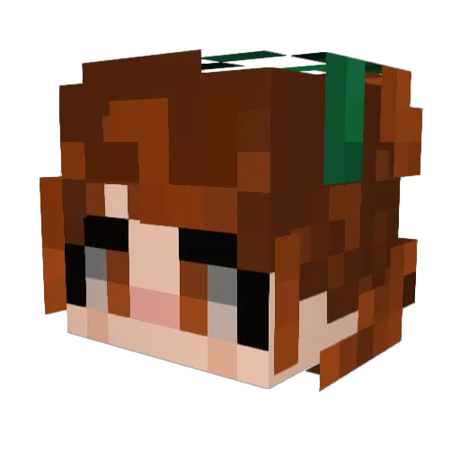 Party13 Minecraft avatar head, 3D render