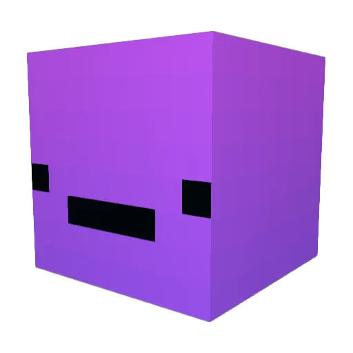 Party75 Minecraft avatar head, 3D render