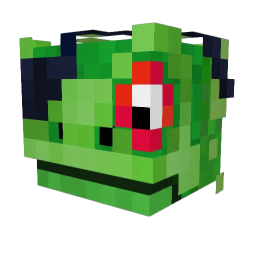 PartyBusWizard Minecraft avatar head, 3D render