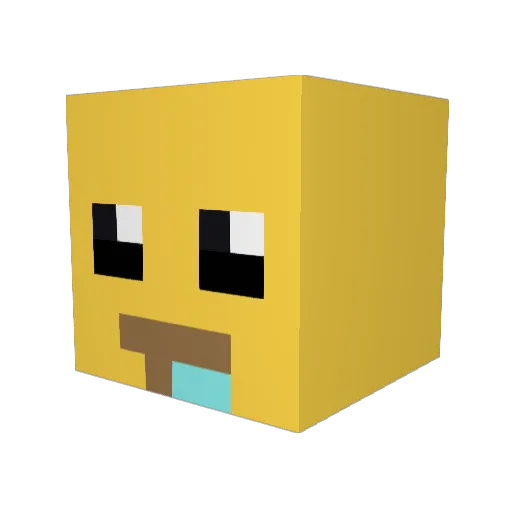 PartyGirl_1 Minecraft avatar head, 3D render