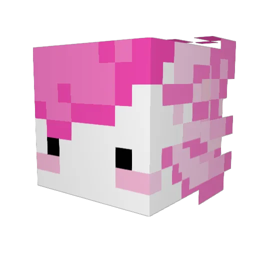 PartyHorn Minecraft avatar head, 3D render