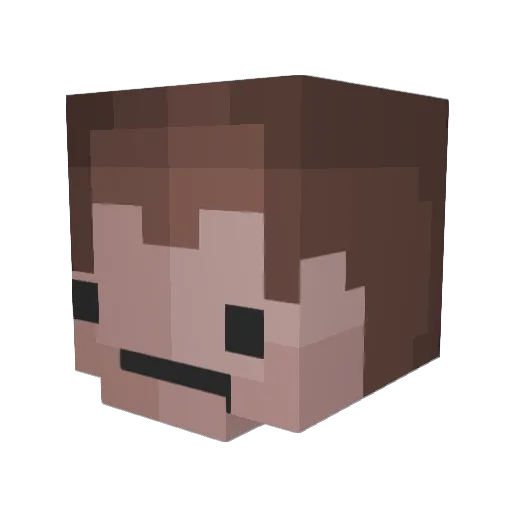 PartyInMyShoe Minecraft avatar head, 3D render