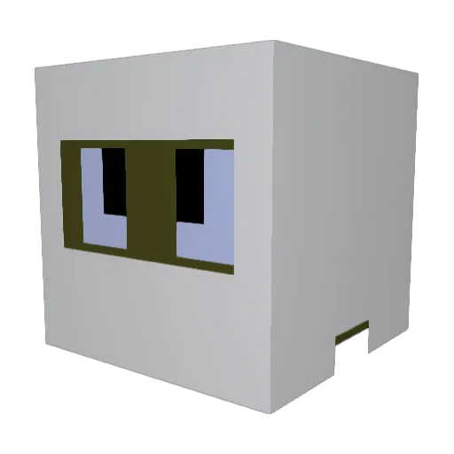 PartyPuddin Minecraft avatar head, 3D render