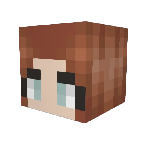 PartySquig Minecraft avatar head, 3D render