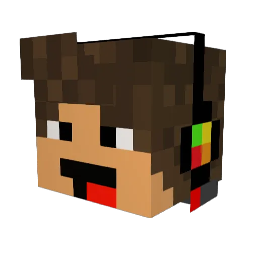 PartyTee Minecraft avatar head, 3D render