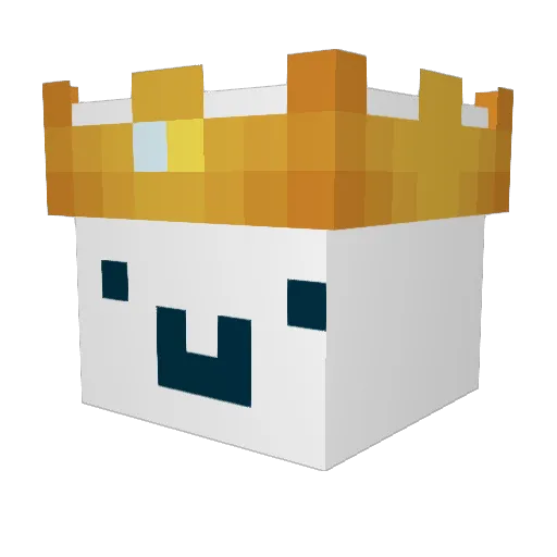 Party_Game Minecraft avatar head, 3D render
