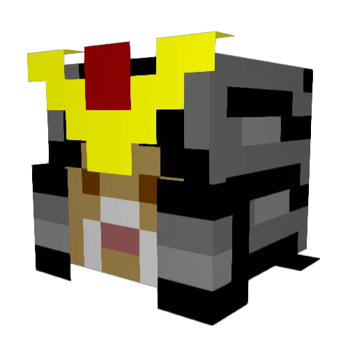 Party_Samurai Minecraft avatar head, 3D render