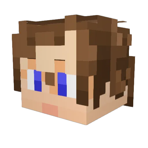 Partydix Minecraft avatar head, 3D render