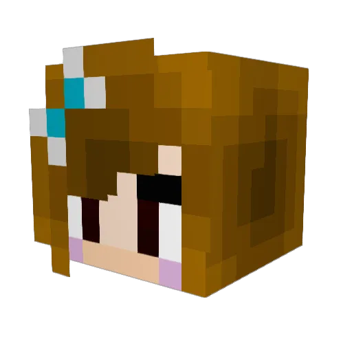 Partygurl208 Minecraft avatar head, 3D render