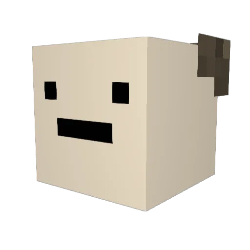 Partyplayer Minecraft avatar head, 3D render