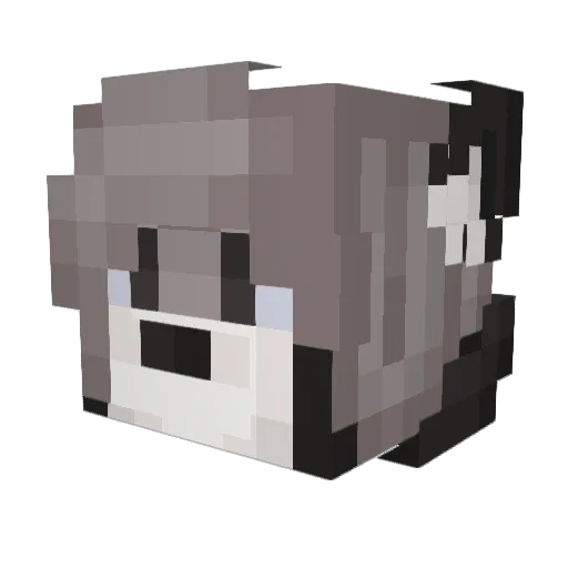 Parumes Minecraft avatar head, 3D render