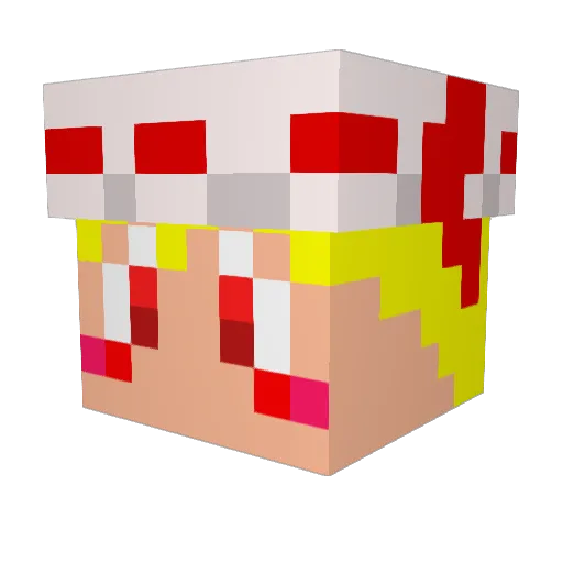 ParumuS Minecraft avatar head, 3D render