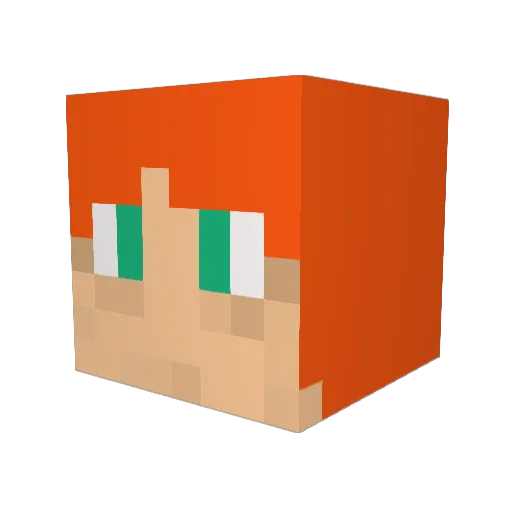 Parvinkel Minecraft avatar head, 3D render
