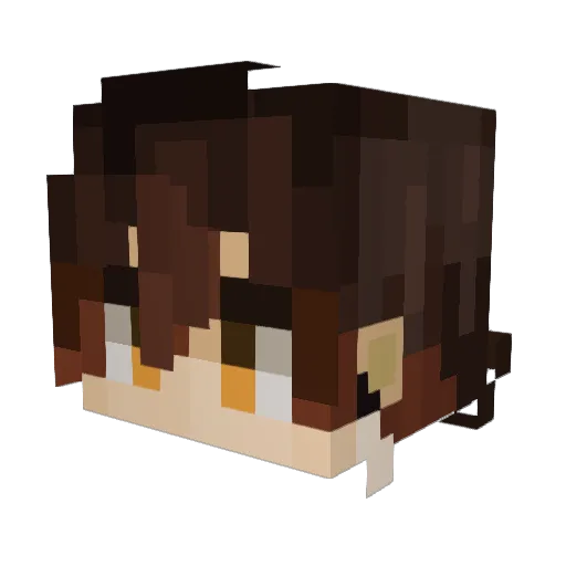 Parvulax Minecraft avatar head, 3D render