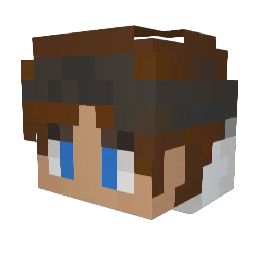 Parxyy Minecraft avatar head, 3D render