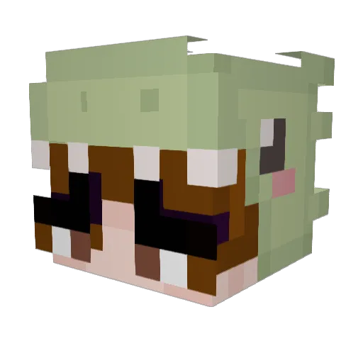 Parzival342 Minecraft avatar head, 3D render