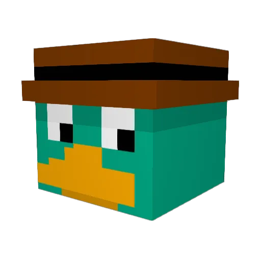 Parzival7218 Minecraft avatar head, 3D render