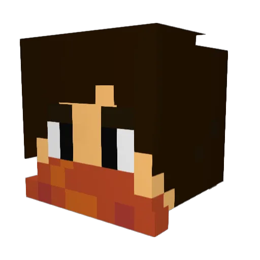 Parzival922 Minecraft avatar head, 3D render