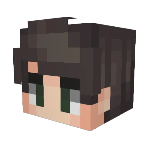 Parzival_Bot Minecraft avatar head, 3D render