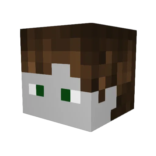 Parzival_II Minecraft avatar head, 3D render
