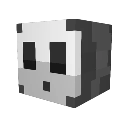 Parzivzal Minecraft avatar head, 3D render
