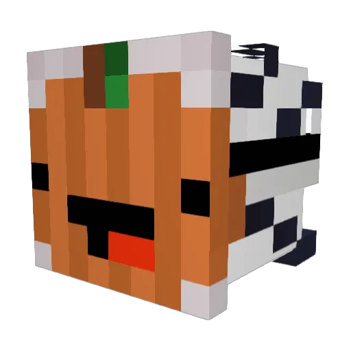 PasDark Minecraft avatar head, 3D render
