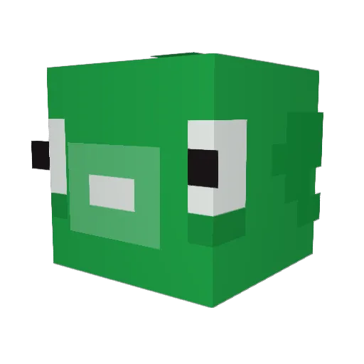PasEiProX Minecraft avatar head, 3D render
