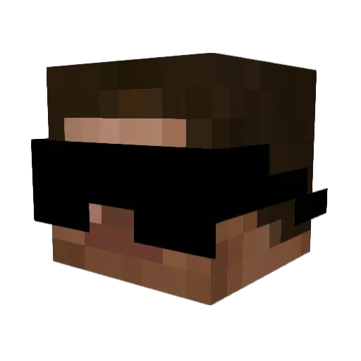 PasOp Minecraft avatar head, 3D render