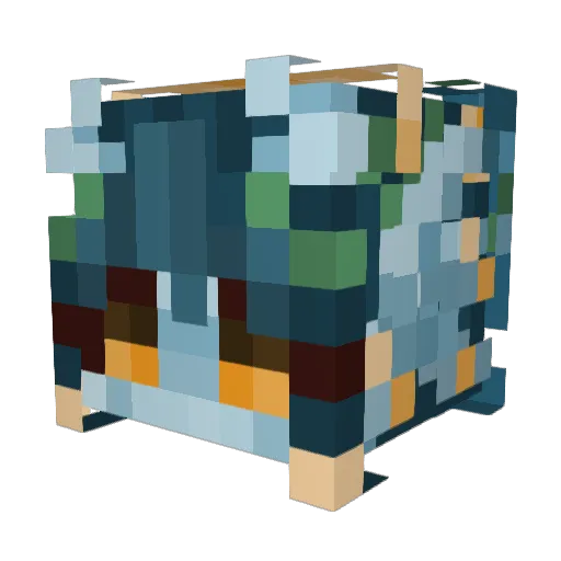 Pas_Bon Minecraft avatar head, 3D render