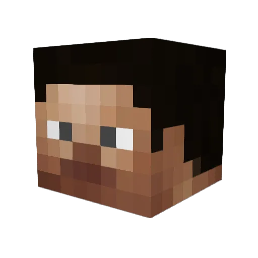 Pasadena_ Minecraft avatar head, 3D render