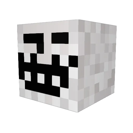Pasastras Minecraft avatar head, 3D render