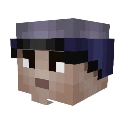 PascalCS Minecraft avatar head, 3D render