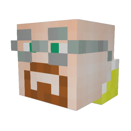 Pascalliano Minecraft avatar head, 3D render