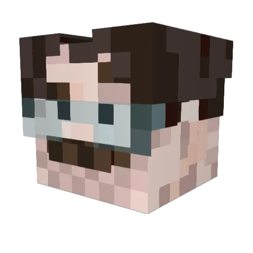 Pascquale_ Minecraft avatar head, 3D render