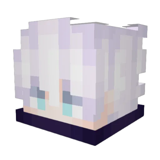 Pascyyyy Minecraft avatar head, 3D render