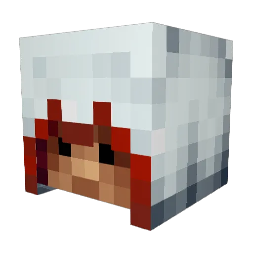 Pase2000 Minecraft avatar head, 3D render