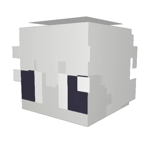PasekStarego Minecraft avatar head, 3D render