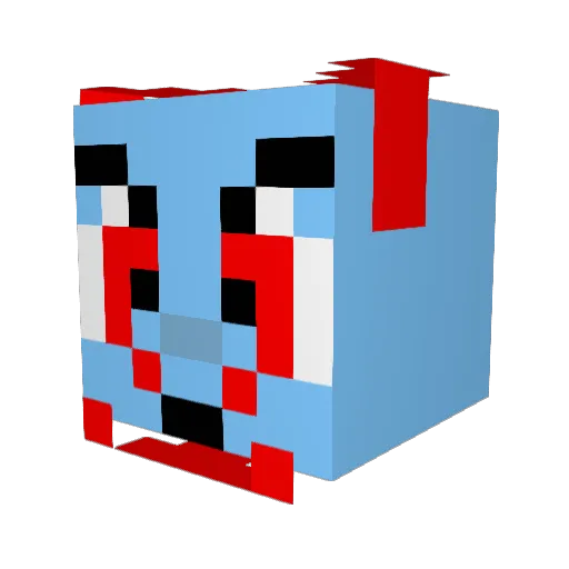 Pashen Minecraft avatar head, 3D render