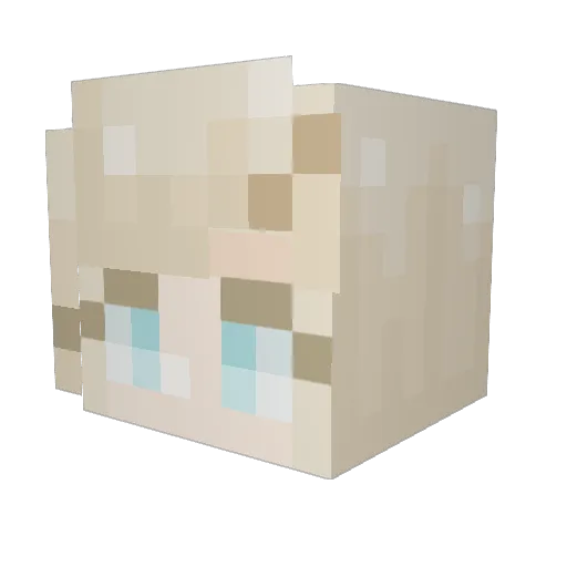 Pashmina Minecraft avatar head, 3D render