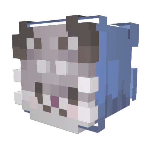 Pashukai Minecraft avatar head, 3D render