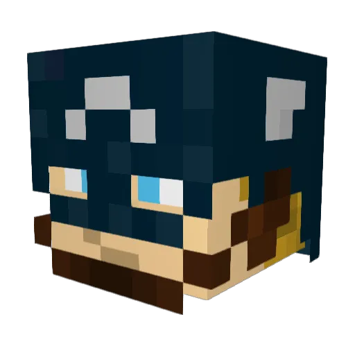 PasiekaPL Minecraft avatar head, 3D render