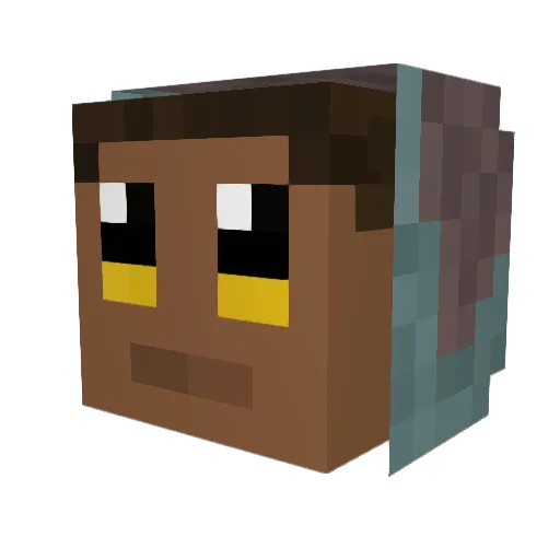 Pasik_ Minecraft avatar head, 3D render
