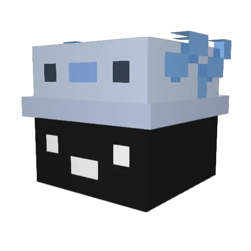 Paskort Minecraft avatar head, 3D render