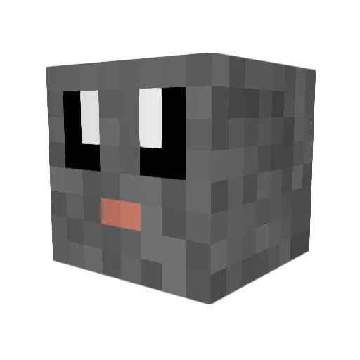PassThat Minecraft avatar head, 3D render