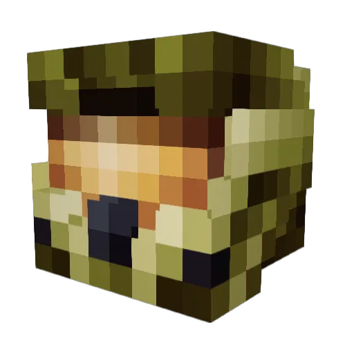 PassTheCobble Minecraft avatar head, 3D render
