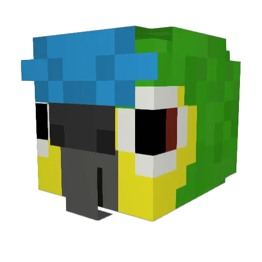 Passaro_Bibico Minecraft avatar head, 3D render