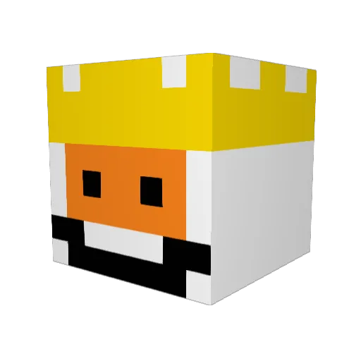 Passelle Minecraft avatar head, 3D render