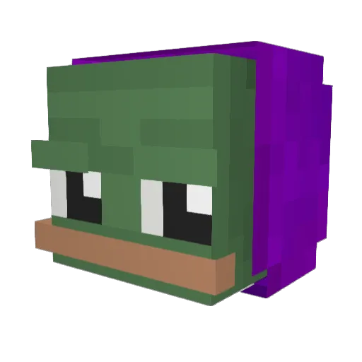 Passer Minecraft avatar head, 3D render