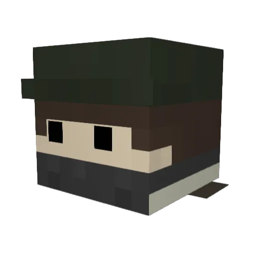 Passi348 Minecraft avatar head, 3D render